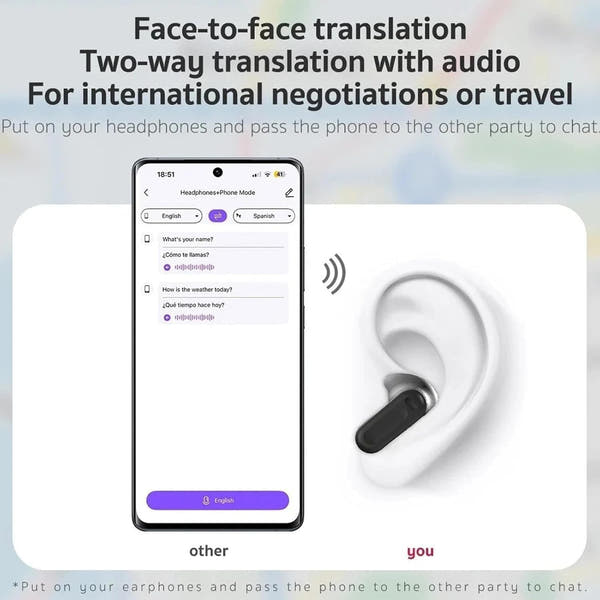 High-Fidelity AI Translation Earbuds™